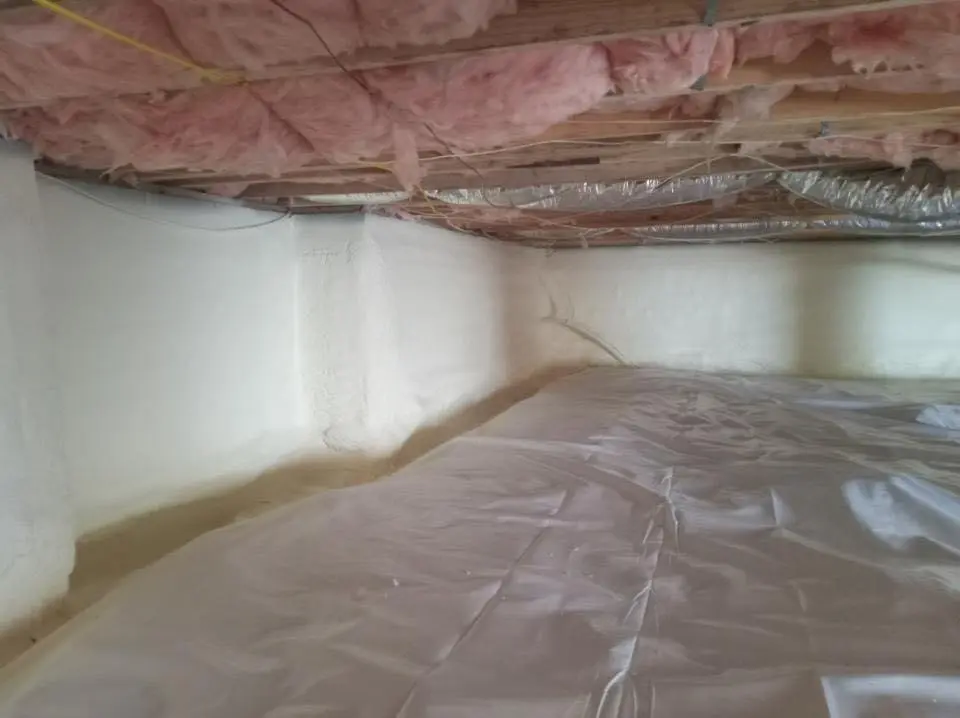 Crawl space encapsulation with closed-cell spray foam for Attic Insulation in Rancho Calaveras
